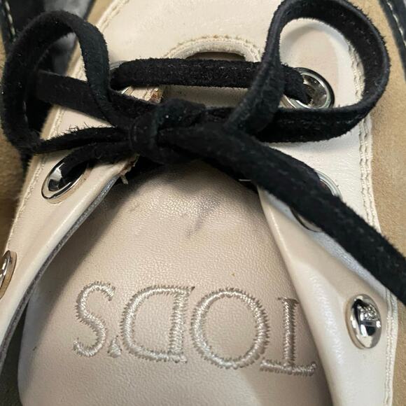 Tod's Suede Leather Ballet Flats Size  EU 40 US 10 Clean Girl Career Minimalist - Picture 8 of 10